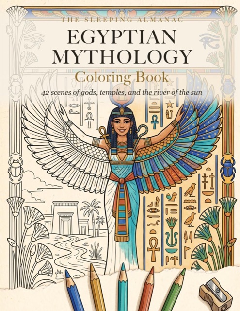 Cover of the Egyptian Mythology Coloring Book