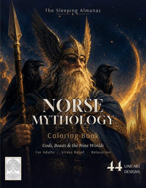 Cover of the Norse Mythology Coloring Book