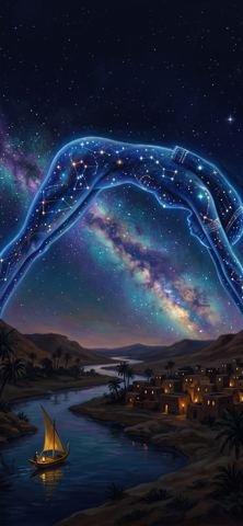 The sky arch, Egyptian myths wallpaper