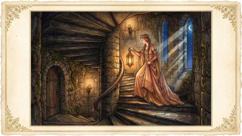 The tower stair, Classic tales wallpaper
